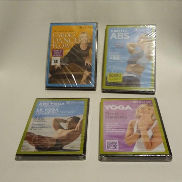 GAIAM Workout Yoga DVD Set Four DVDS NWT - Picture 1 of 10